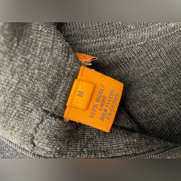 Tory Burch Dark Charcoal Gray 100% Wool Turtleneck Back Zipper Size M - Picture 4 of 6